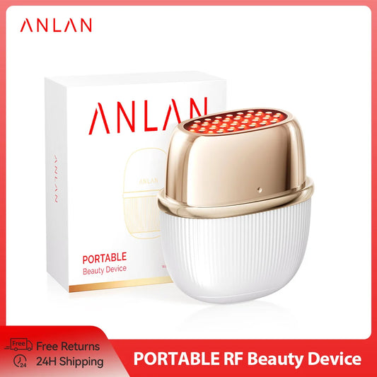 ANLAN Multi-Polar RF Beauty Device EMS Facial Lifting Skin Tightening Anti-Aging Wrinkle 3 Color Light Skincare Massage 24K Gold